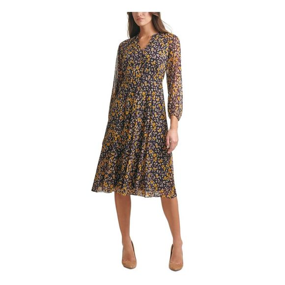 Tommy Hilfiger Dresses Tommy Hilfiger Womens Black Blouson Sleeve